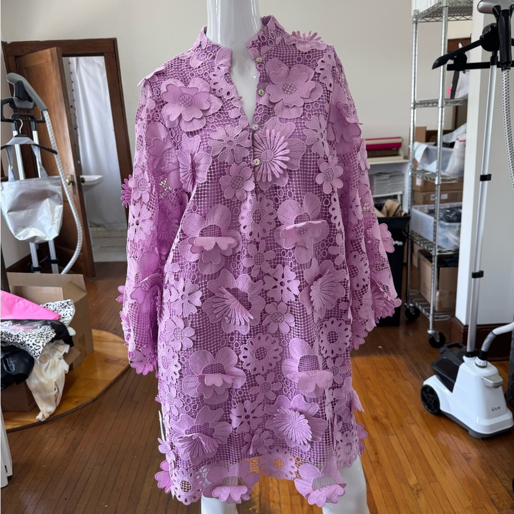 Floral Lace Dress in Lavender